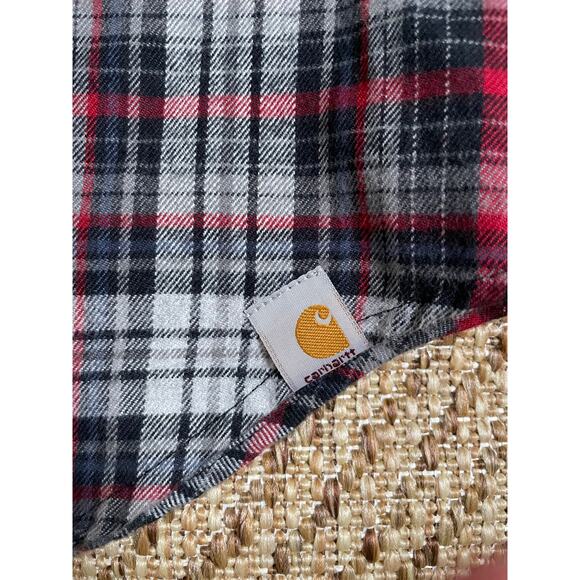 Carhartt Plaid Sz XL 100% Cotton flannel button front - Picture 6 of 9